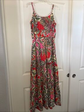 c&c california linen dress Leaf Print Dresses beachy vibe C&C California Small Tropical Vacation